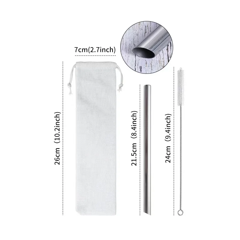 

Factory Wholesale Reusable Straw 18/10 Stainless Steel Metal Bubble Tea Straw Colored Straw