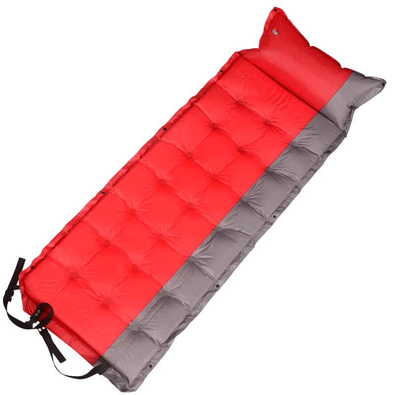 

Pongee PVC  1.5kg inflatable outdoor camp sleeping camping roll mat, Customized color