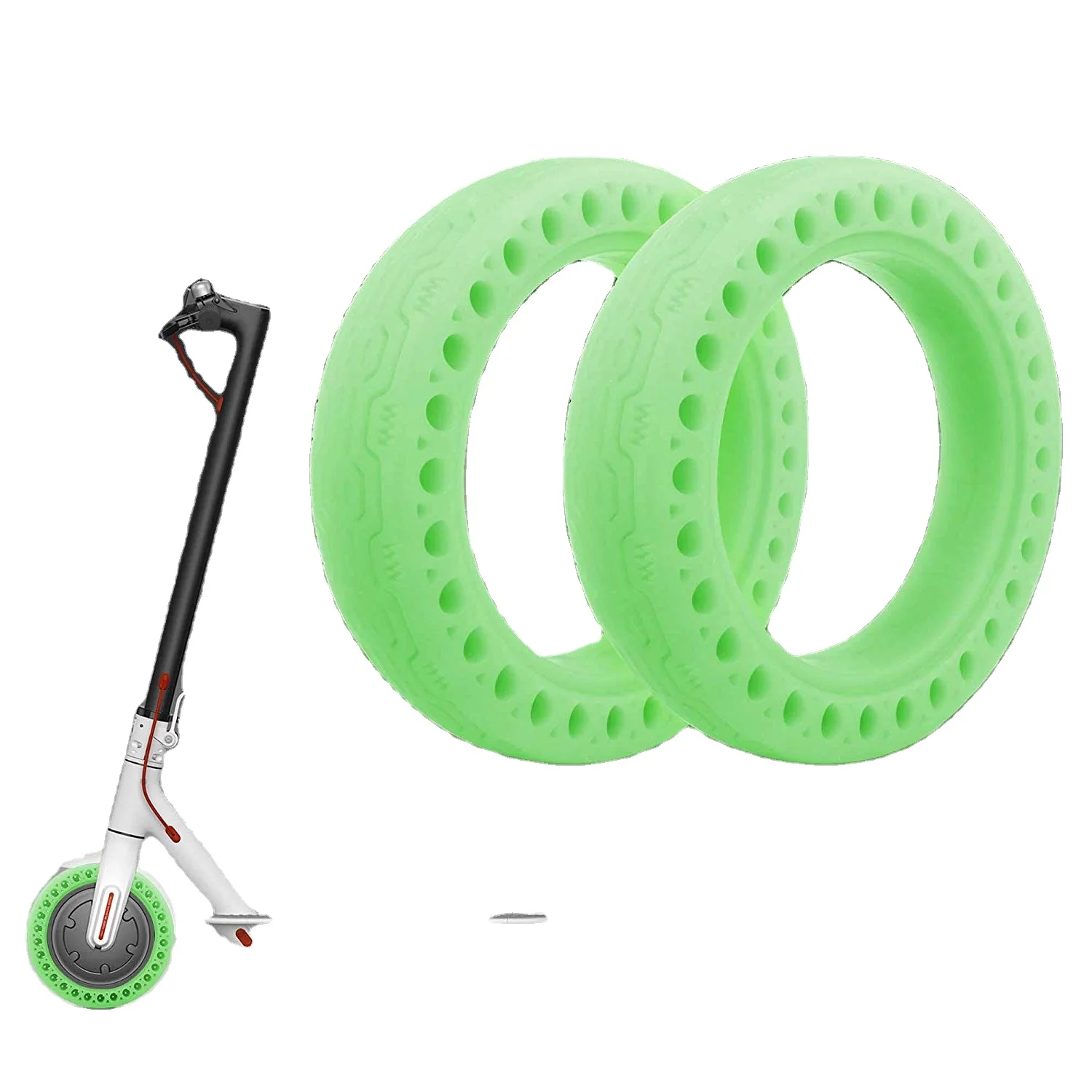 

Night Fluorescent Tires Luminous tubeless solid Honeycomb tire for Mijia M365 Pro 1S and pro2 skateboard Green scooter tires