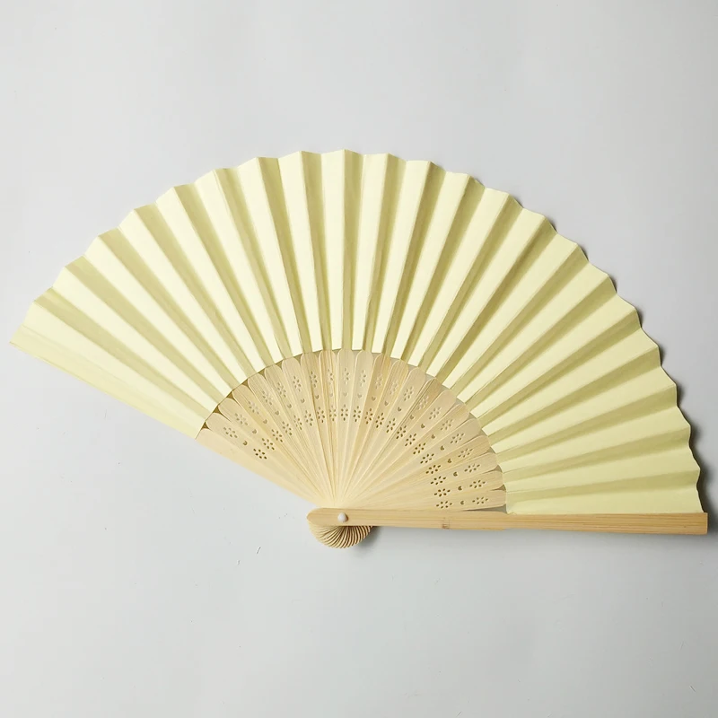 

Chinese personalized paper hand fans diy folding art crafts hand fan, White and multicolors