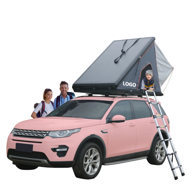 

Hard Shell Roof Top Tent Camper For Car Roof Top Tent Rooftop Tent, Black and white