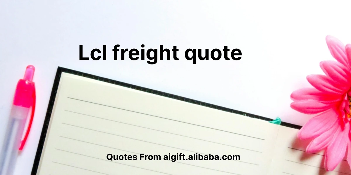 lcl freight quote