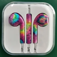 

coloured drawing all-over color printing painting decoration wired earphones