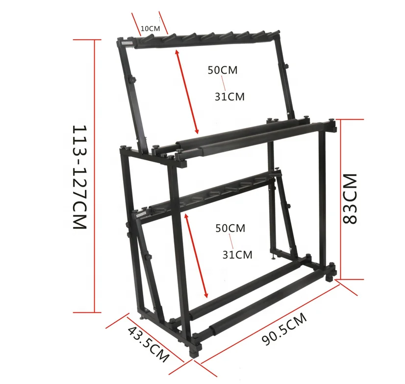Simple Structure Music Instrument Display Rack For Guitar Retail Shop