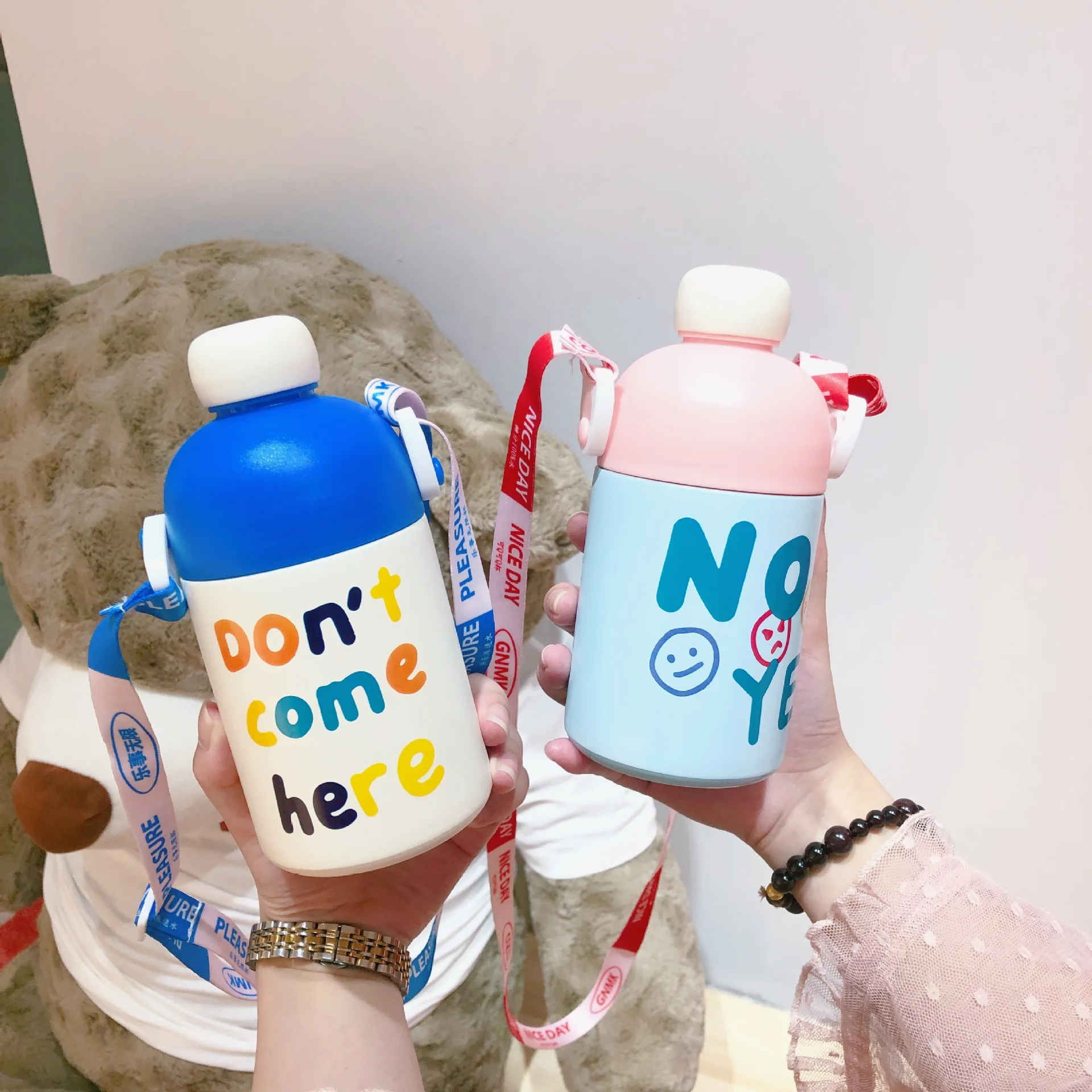 

Wholesale stainless steel double wall vacuum insulated kids water bottles, Yellow, blue, green, pink