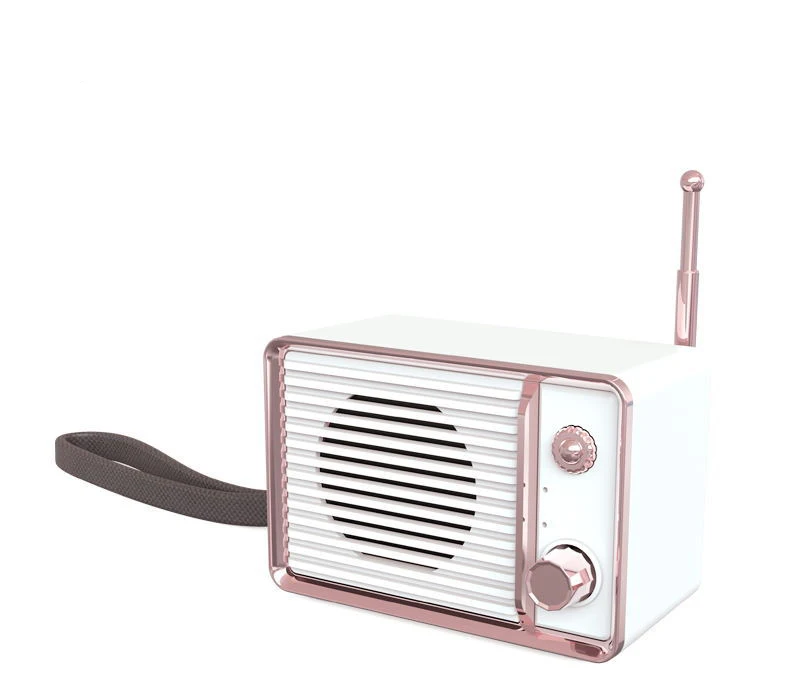 

Hot Sell Factory Direct DW01 OEM Cute Mini Retro TV design BT Portable Speakers