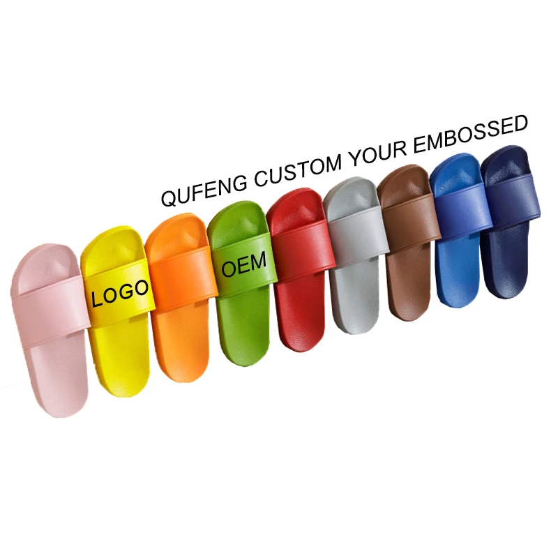 

OEM Custom Color Slides Footwear Sandal PVC Designer Logo Slippers Men Blank Slide Sandal, Can be custom