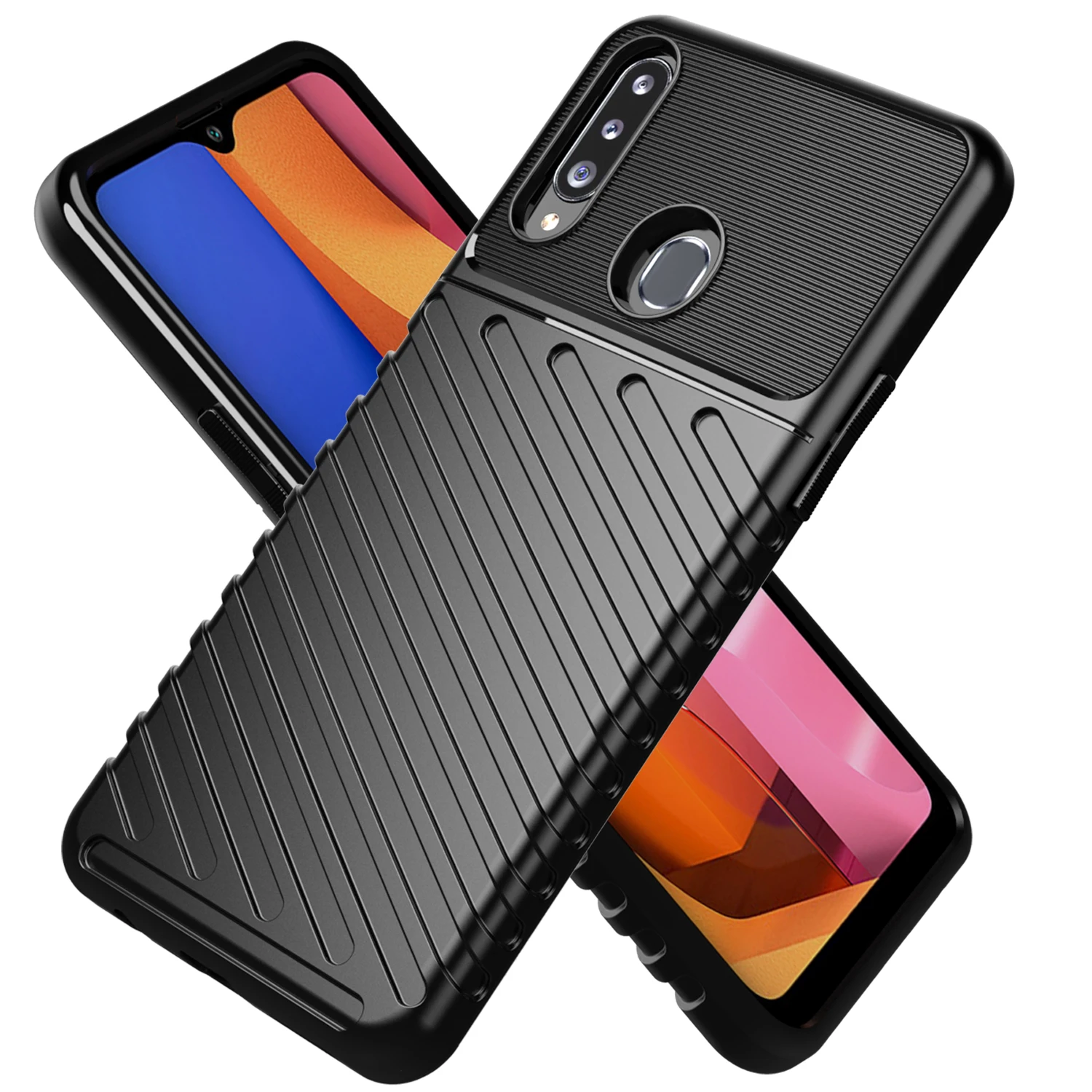

Free Sample Original Silicone Phone Case Cover For Samsung Galaxy A20S Luxury matte mobile cover case For Samsung Galaxy A20S, 3 colors