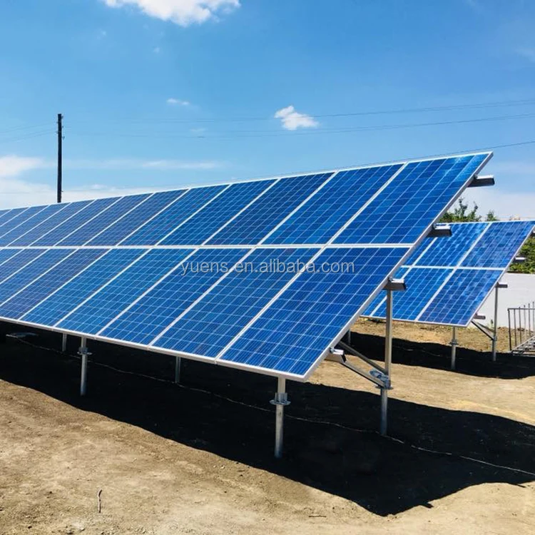 
Customized solar power plant 1mw ground anchor mount solar racking systems 