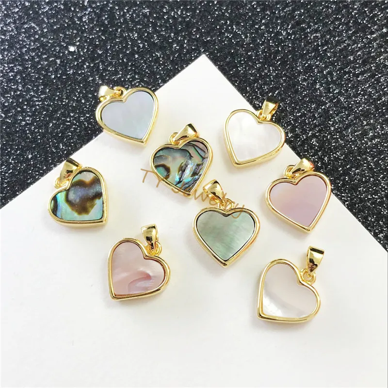 

A pendant in the shape of heart-shaped 4 color Natura water dropletsl Pendant beads,Shell Star Charms For Making Jewelry, As the pic showed