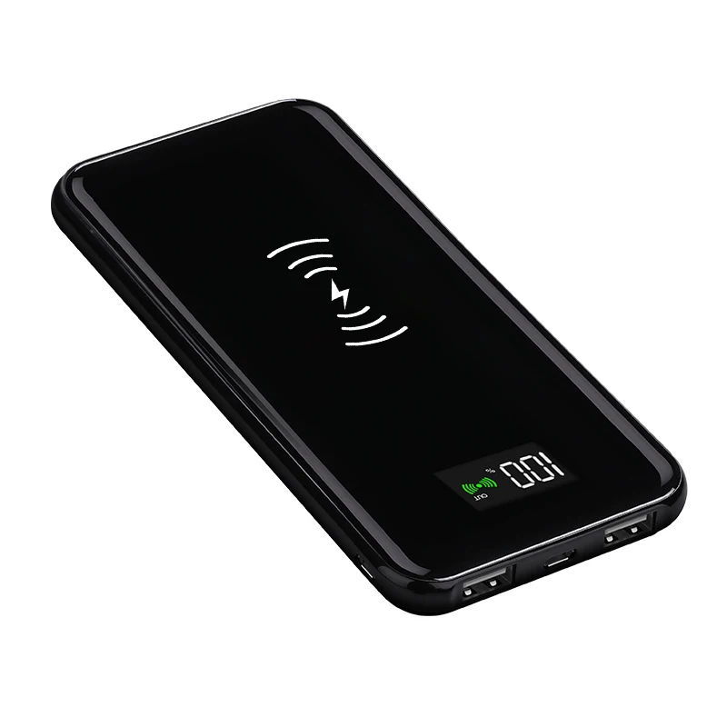 

OEM Portable Mobile Phone Battery Wireless Charger 10000mAh Qi-Certified 10W Fast Charging Wireless Power Bank