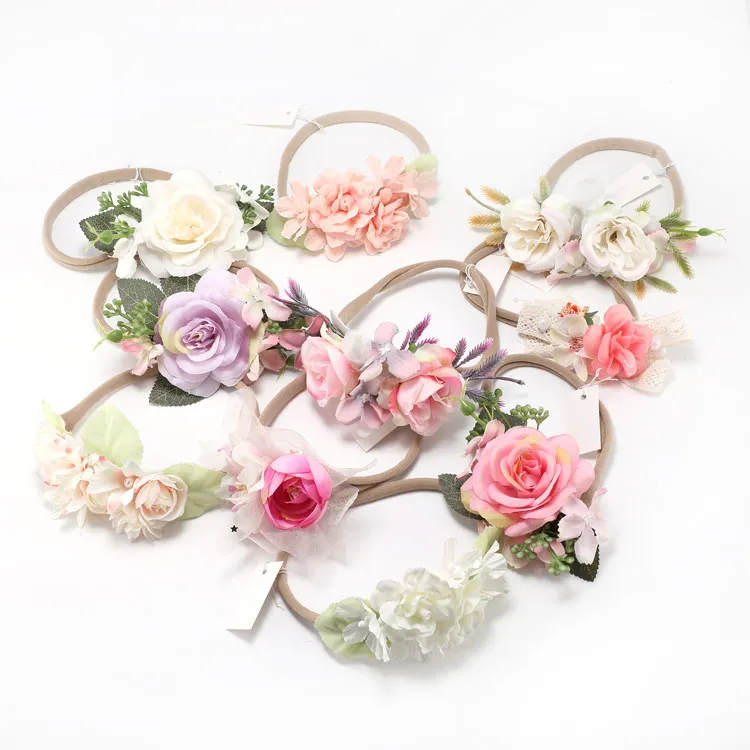 baby hair bands with flowers