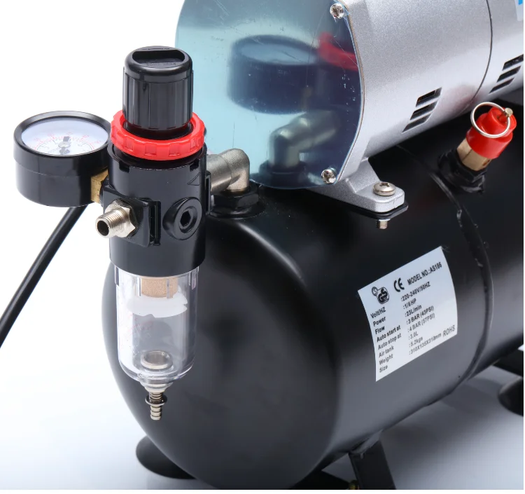 Value Air AS-186 1/6 HP Airbrush Compressor w/ air tank, regulator and