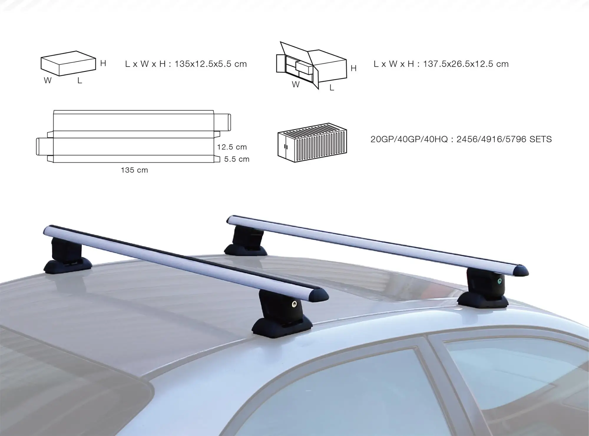 Aluminum Car Roof Cross Bar For Fix Point Rb009b Universal Lockable Removable Roof Bars Direct