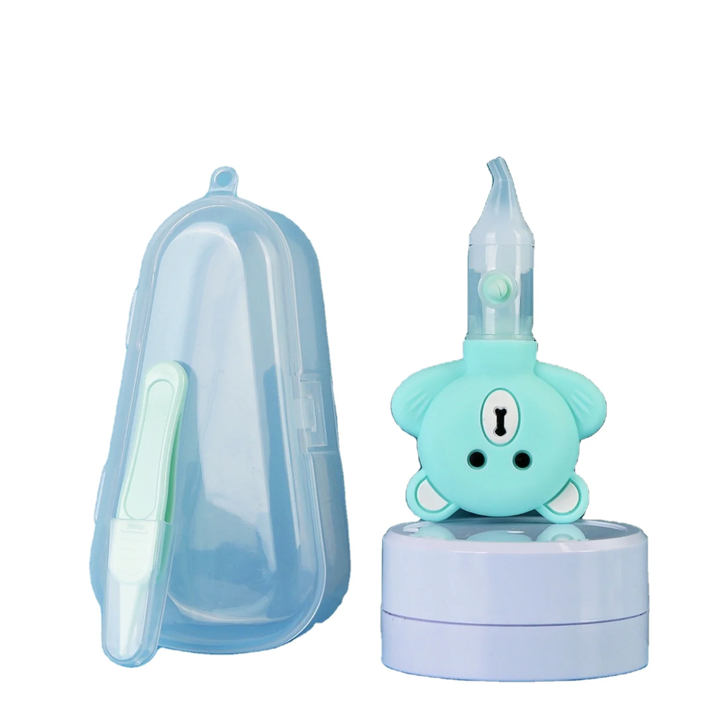 

Cartoon Bear Equipment Safe Hygienic Nose aspirator Baby care product baby nasal aspirator silicone pump nose cleaner sucker