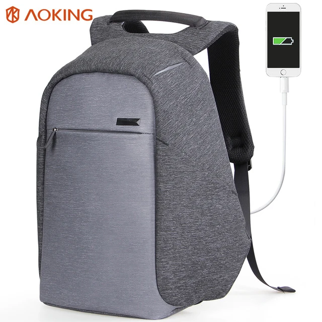 

aoking anti theft custom usb charging men back pack backpack computer bag bagpack rucksack mit usb