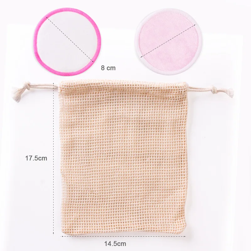 

16 Pcs Facial Washing Sponge Soft Magic Face Cleaning Puff Sponge Organic made by Towel Gourd Pure natural Bamboo Pads, White/blue/pink/multi-colored