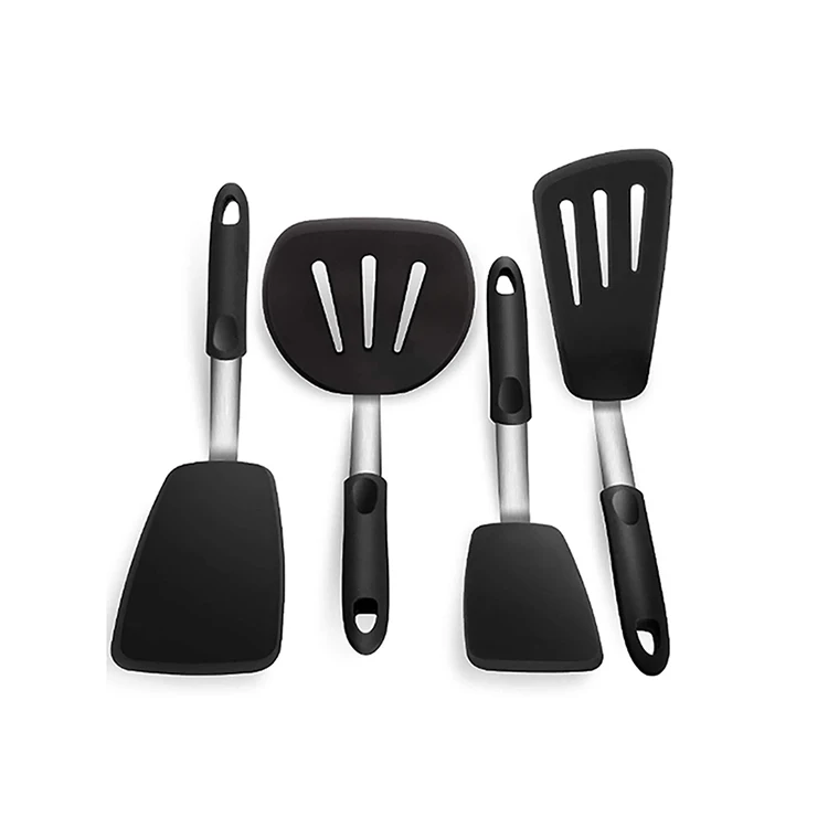 

Stainless Steel Silicone Turner Spatula Set Kitchen Spatulas and Turner