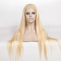 

Pre plucked hairline color 613 high quality 100% human hair full lace blonde wig