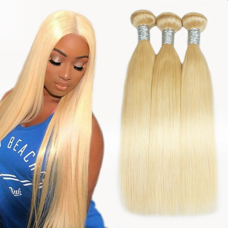 

Factory wholesale 100% cuticle aligned raw virgin hair 613 blonde human hair extension with closure