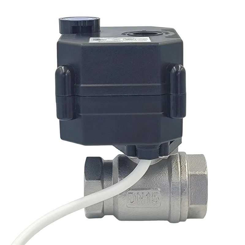 DC Motor Electric Actuator Operated Normally Open Closed Dn15 1/2" Dn20  3/4 Inch 12v Stainless Steel 304 Brass Pvc Ball Valve