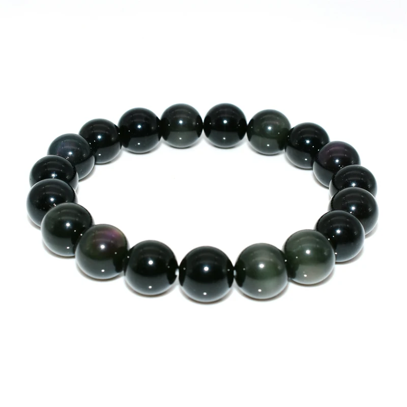 

Trade Insurance Natural Stone Beads 4/6/8/10/12/14/16MM Black Obsidian Bracelet