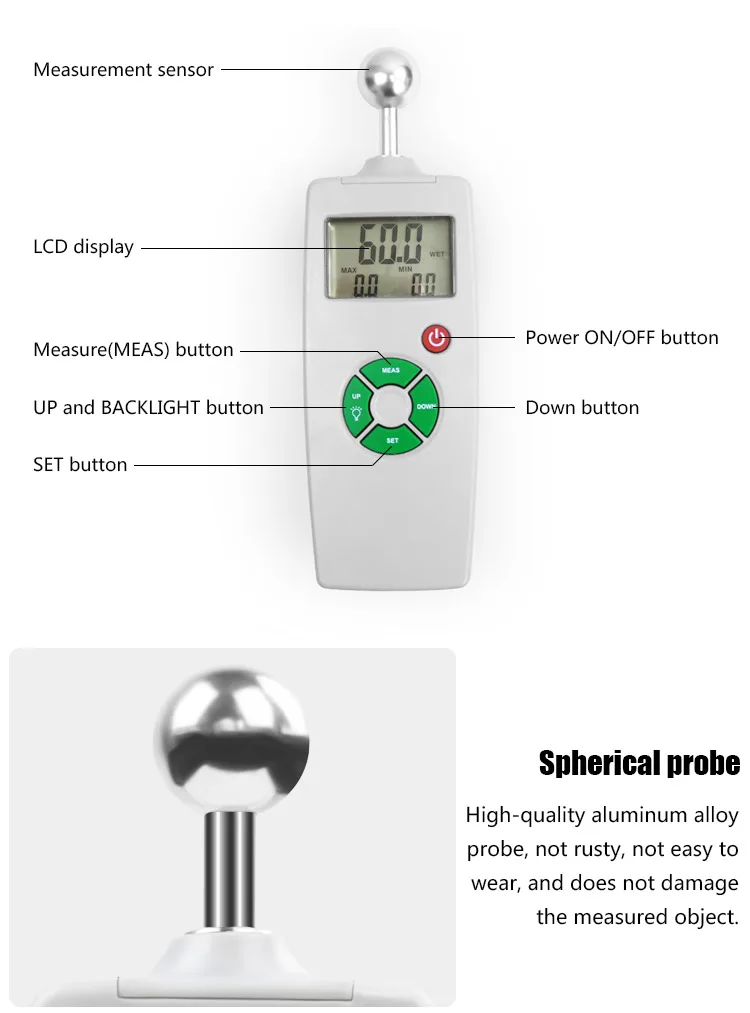 wood moisture meter; concrete moisture meter