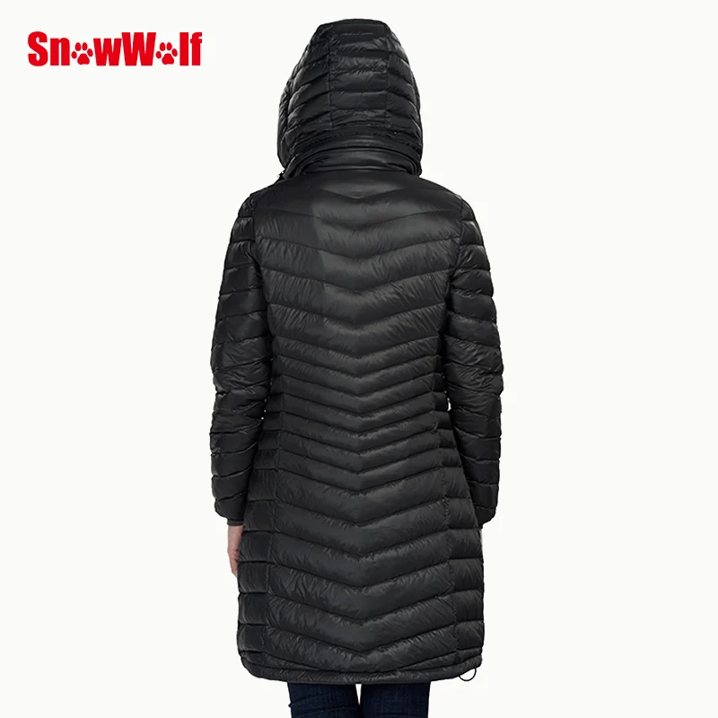 
Women Fashion Warm Heating Electronic Usb Winter Outdoor Camping Long Down Heated Jacket 