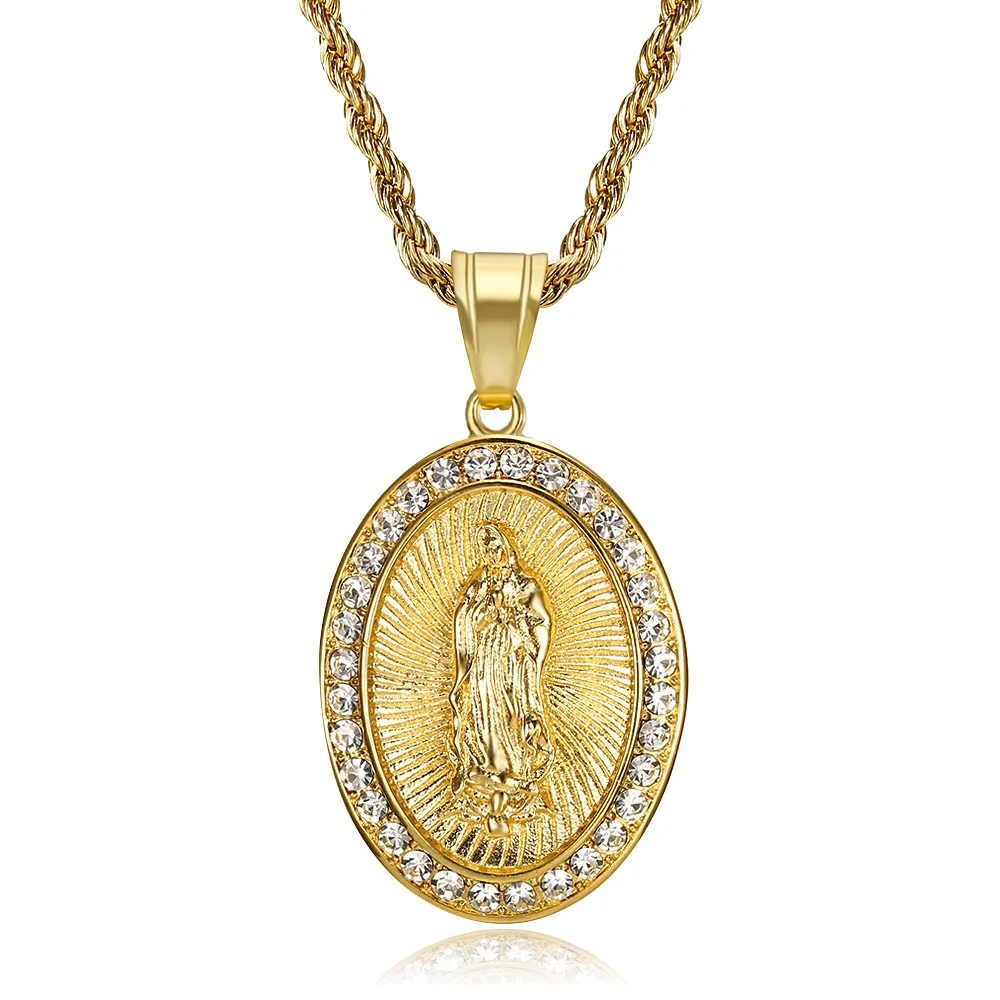 

Sailing Jewelry Virgin Mary Pendant Necklace Virgin Mary Necklace Stainless Steel Necklace