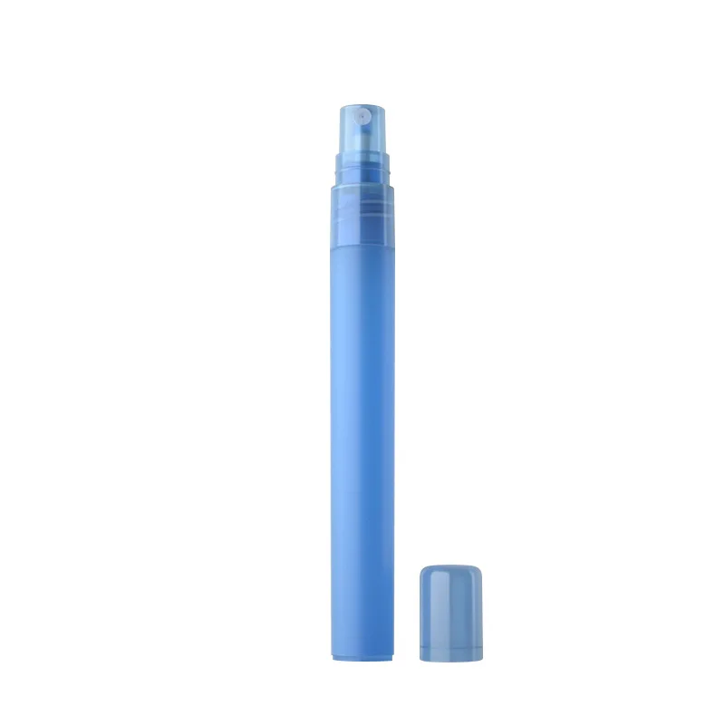 

New arrival 5ml small plastic clear spray bottle perfume pen sample bottle PP empty blue perfume bottles