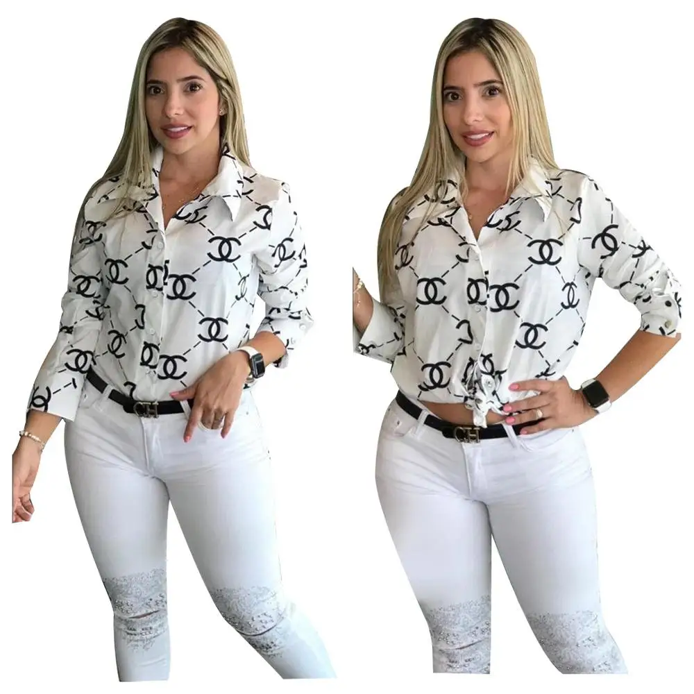 Women Fashion Brand Long Sleeve Blouse Skirt Casual Ins Hot V Neck Mini Party Vestidos Ropa Mujer Sexy Blouse