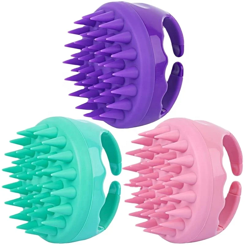

Customize logo manual Scalp Massager silicone Shampoo Brush for Scalp Relaxing, Exfoliate and Remove Dandruff Hair Growth, Various