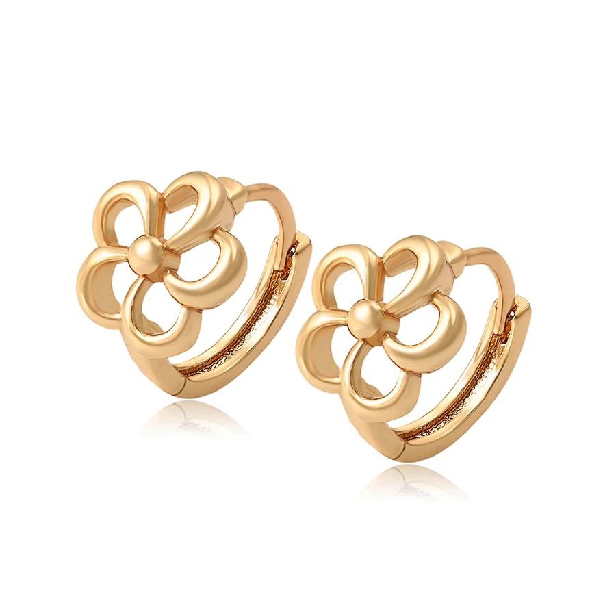 

98748 xuping New cute sweet style flower shape hoop earrings