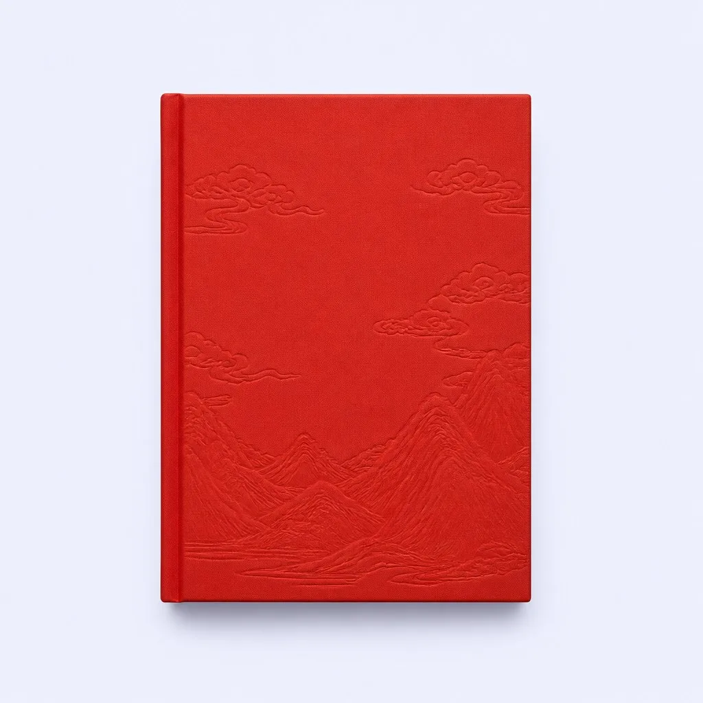 Cinnabar Red Hardcover Notebook Front View