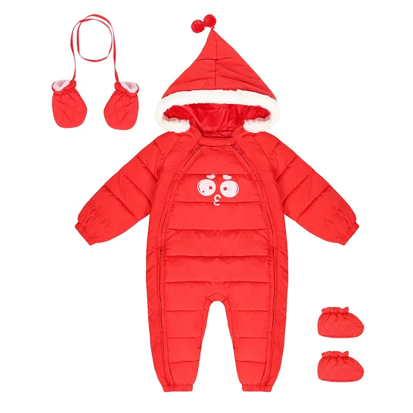 

New Arrival winter Baby Girl Clothes Warm coat Romper Cute Hood design Newborn Baby Snowsuit Romper Clothing