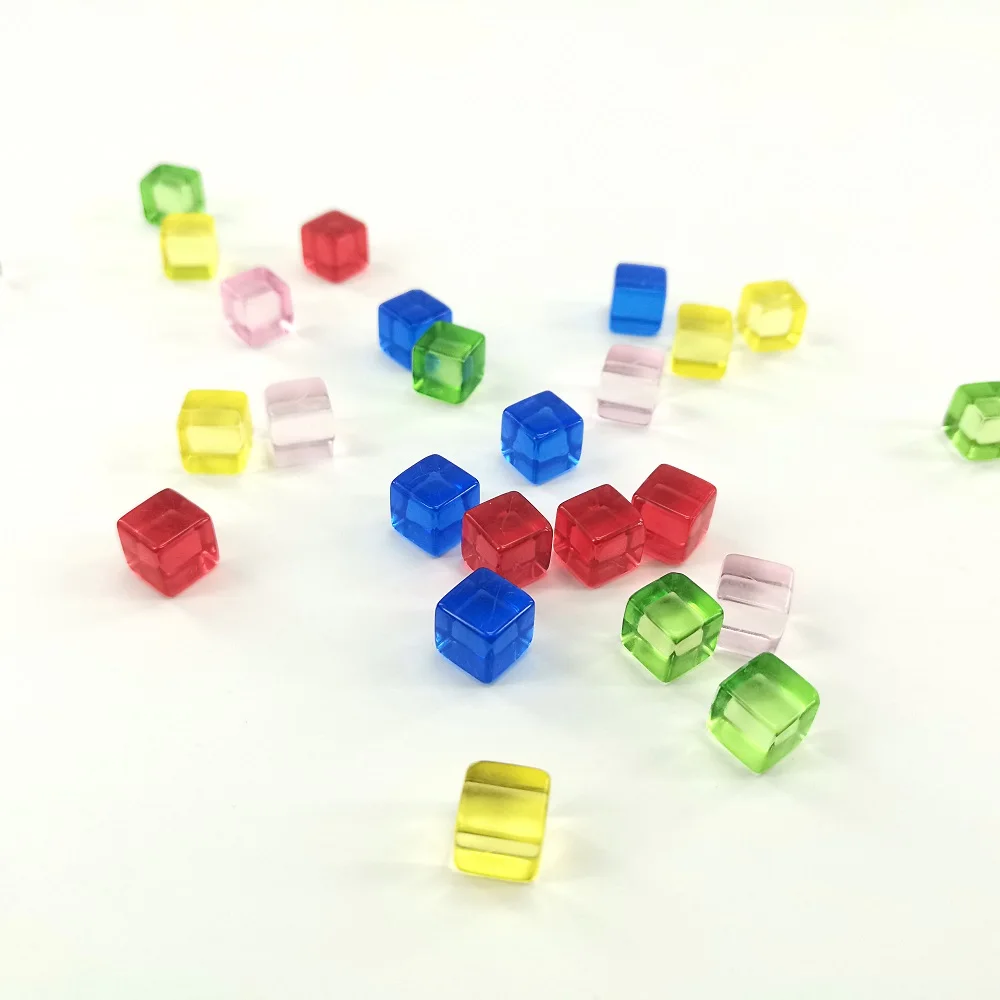 

Custom Made Plastic Cube Pieces With Full Color For Board Game, Customized color