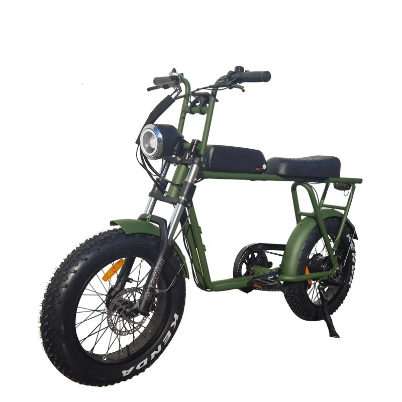 

2021 Power Long Seat Electric Fat Bike 500w Rear Motor Retro Model Electric Bicycle 73