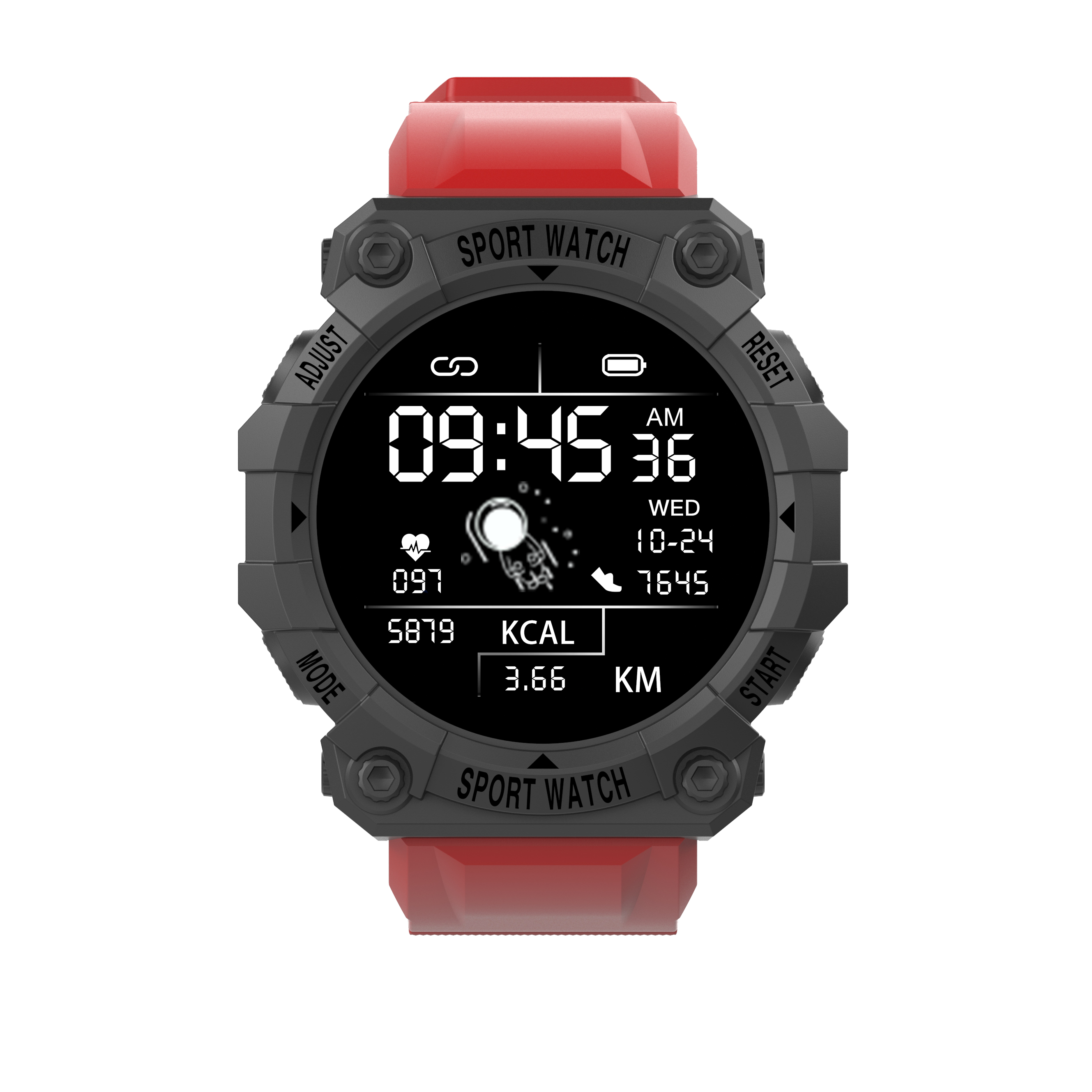 

FD68 Smartwatch Waterproof IP67 HRS3300 Chip HryFine App Blood Pressure Men Smart Watch, Black/rose glod/red/green