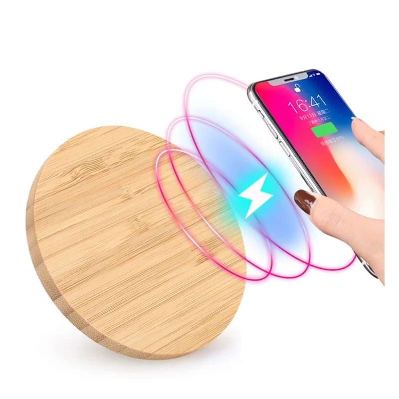 

New Products 15W Wood Wireless Charging Pad Desk Wireless Phone Charger