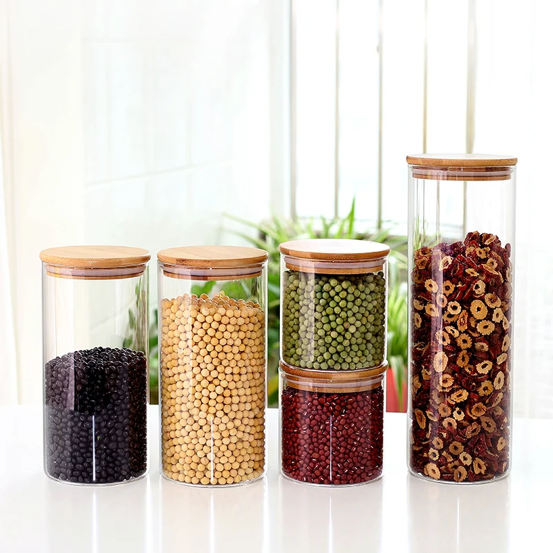 

600ml/1300ml/2000ml glass storage food jar glass jar food jar, Transparent