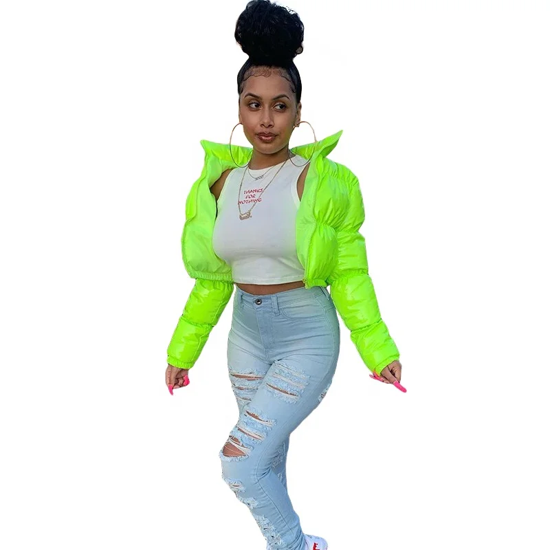 

Fashion Plus Size Winter Short Ladies Long Sleeve Jacket Women Puffer Bubble Jackets