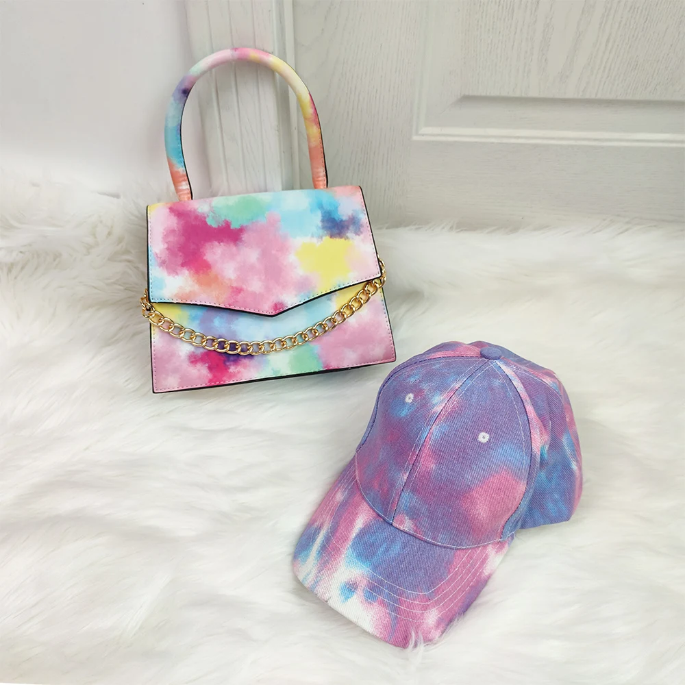 

2021 Matching Tie Dye Women Baseball Hat and Purse Sets Wholesalers, Mix colors