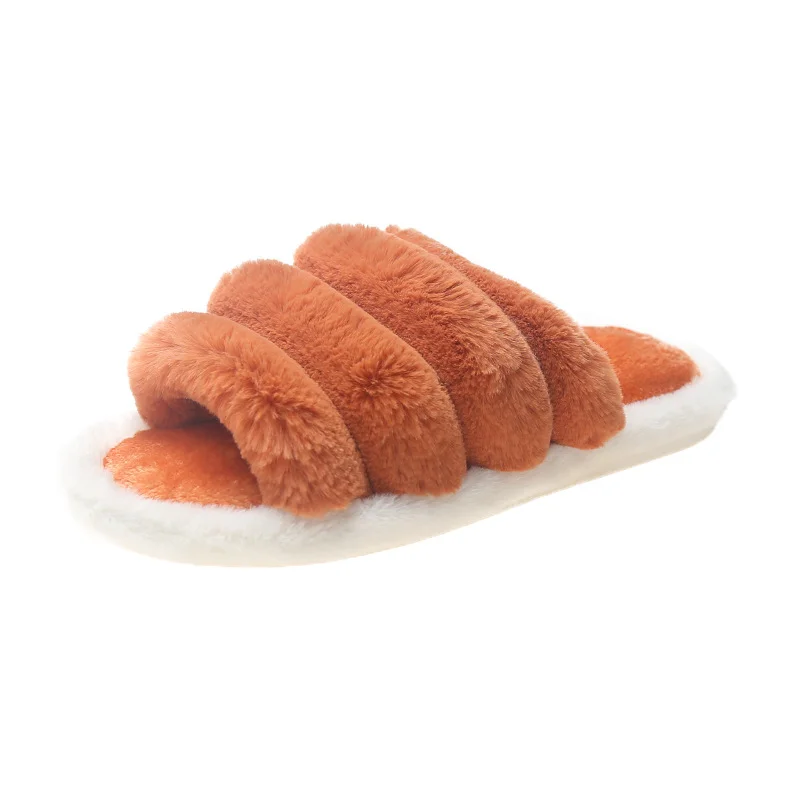 

Autumn and winter 2021 new foreign trade home couple cotton slippers plush slippers