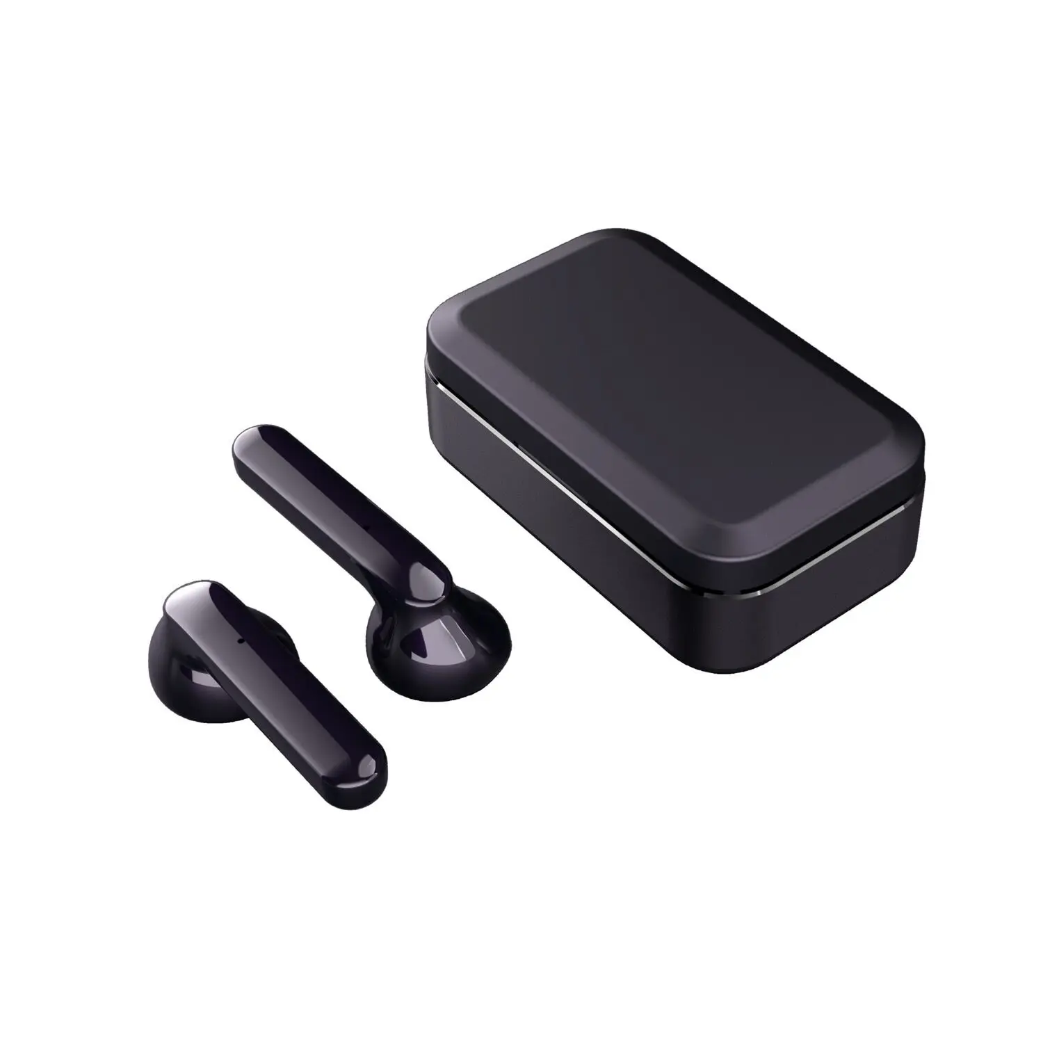 

Custom logo Truly Wireless TWS Touch Control Square Metal Bluetooth Earbuds Factory Earphone