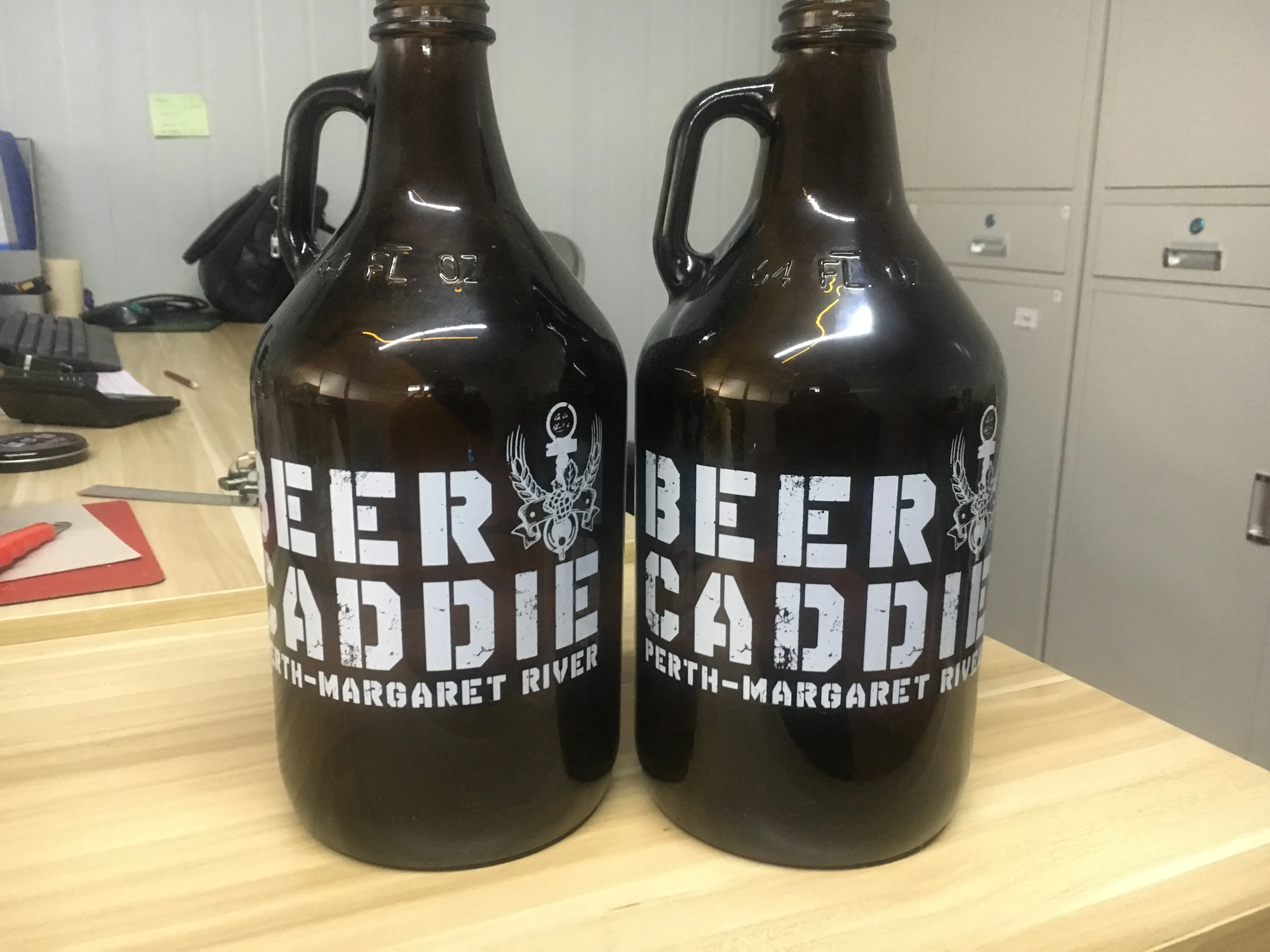 Half Gallon Glass Jug Beer Growler 2l Clear Customized Logo Glass Beer