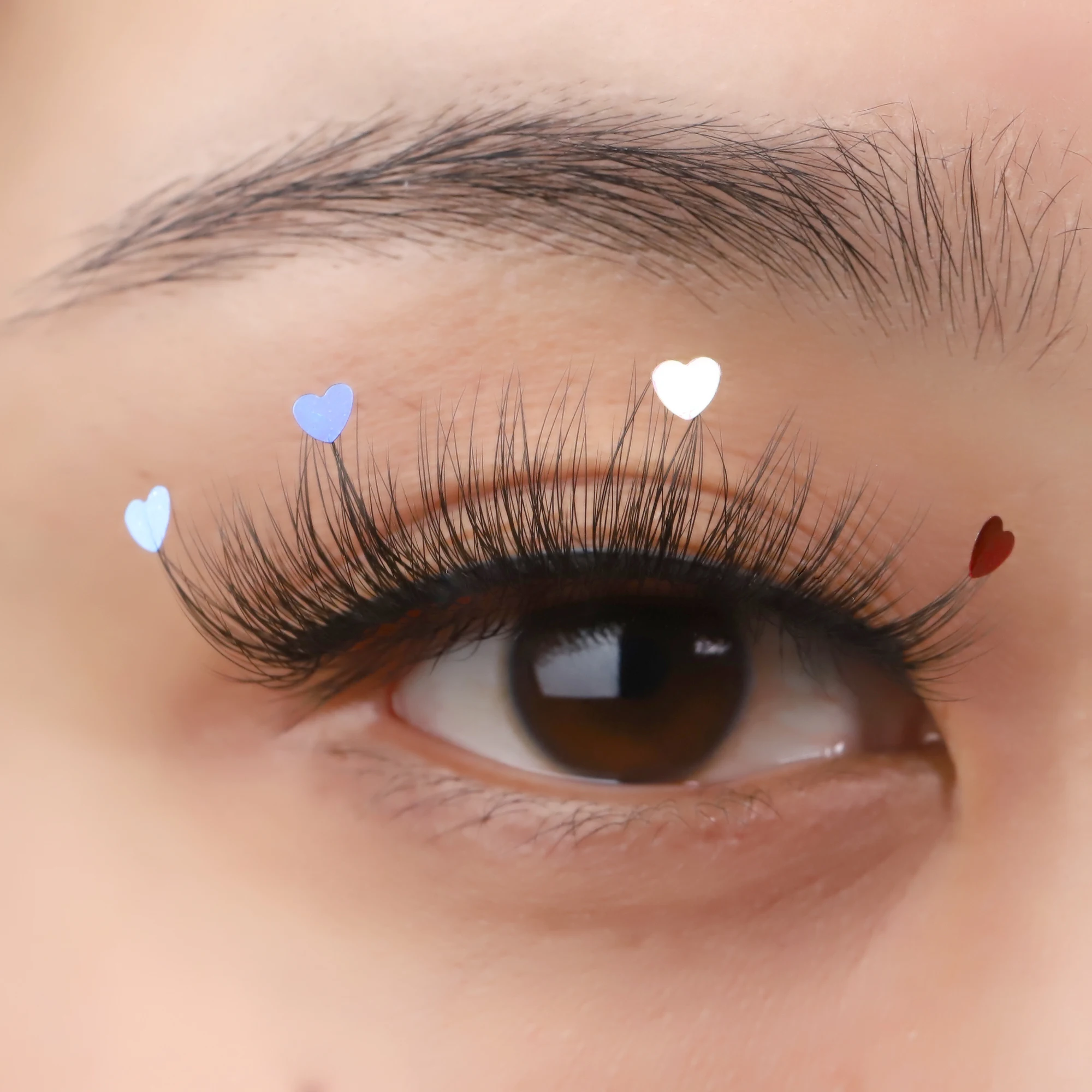

Star butterfly wholesale price stock DIY sequin custom package 3d lashes, Natural black