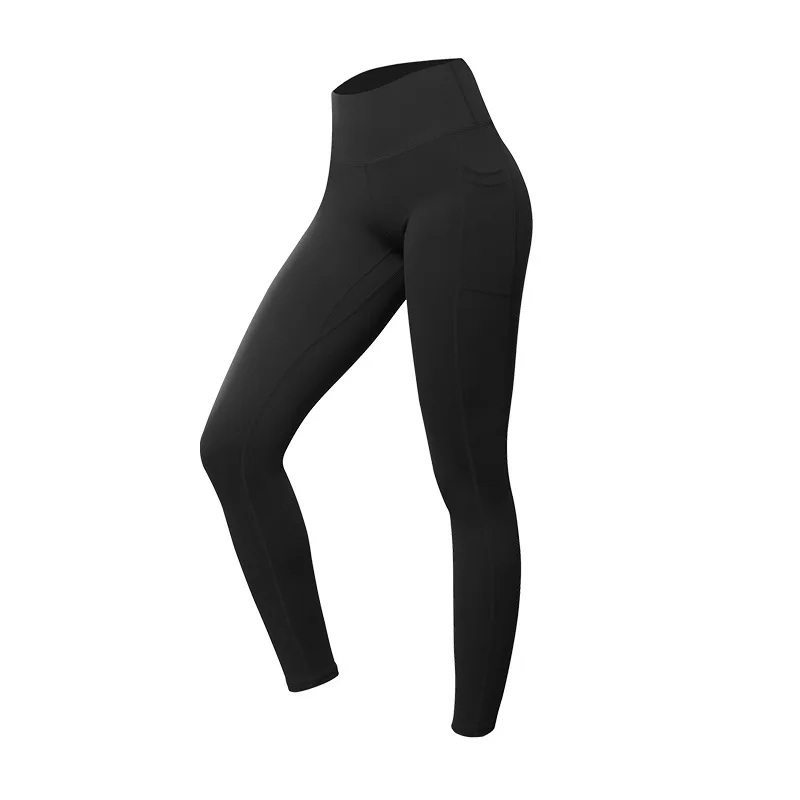 

Shape hip-lifting fitness pants, high elasticity street bottoming suit, multifunctional pocket home yoga suit women