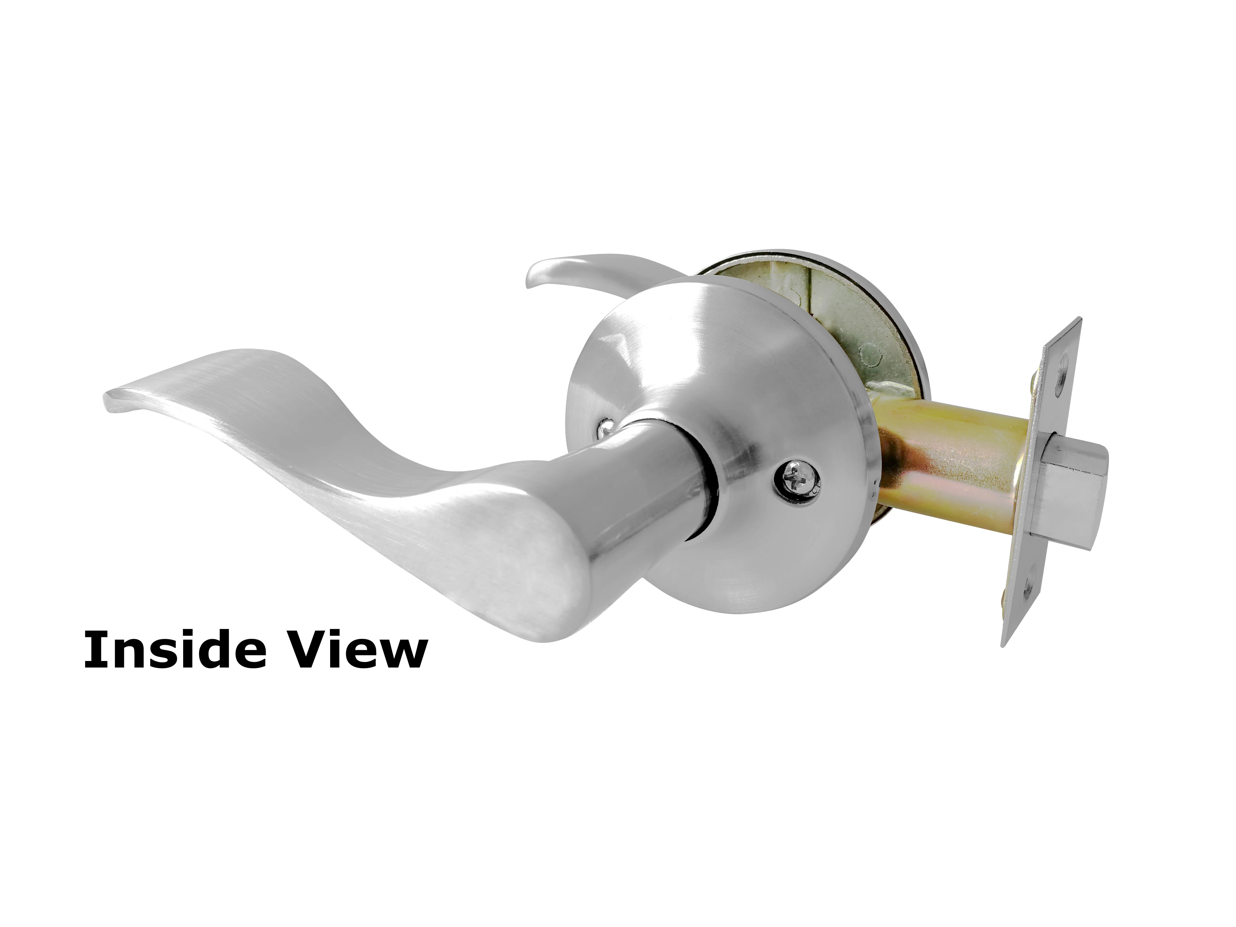 Zinc Alloy Passage Closet Hallway Interior Brushed Nickel Wave Modern