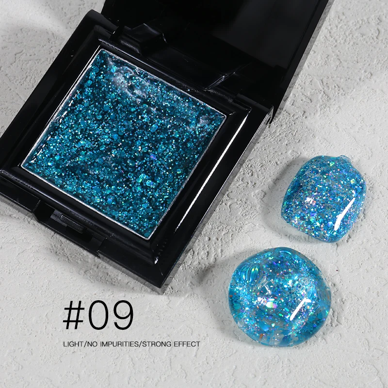 

2021 Latest Design Solid Liquid Holographic Colorful Rainbow Glitter UV Nail Gel, Multi color