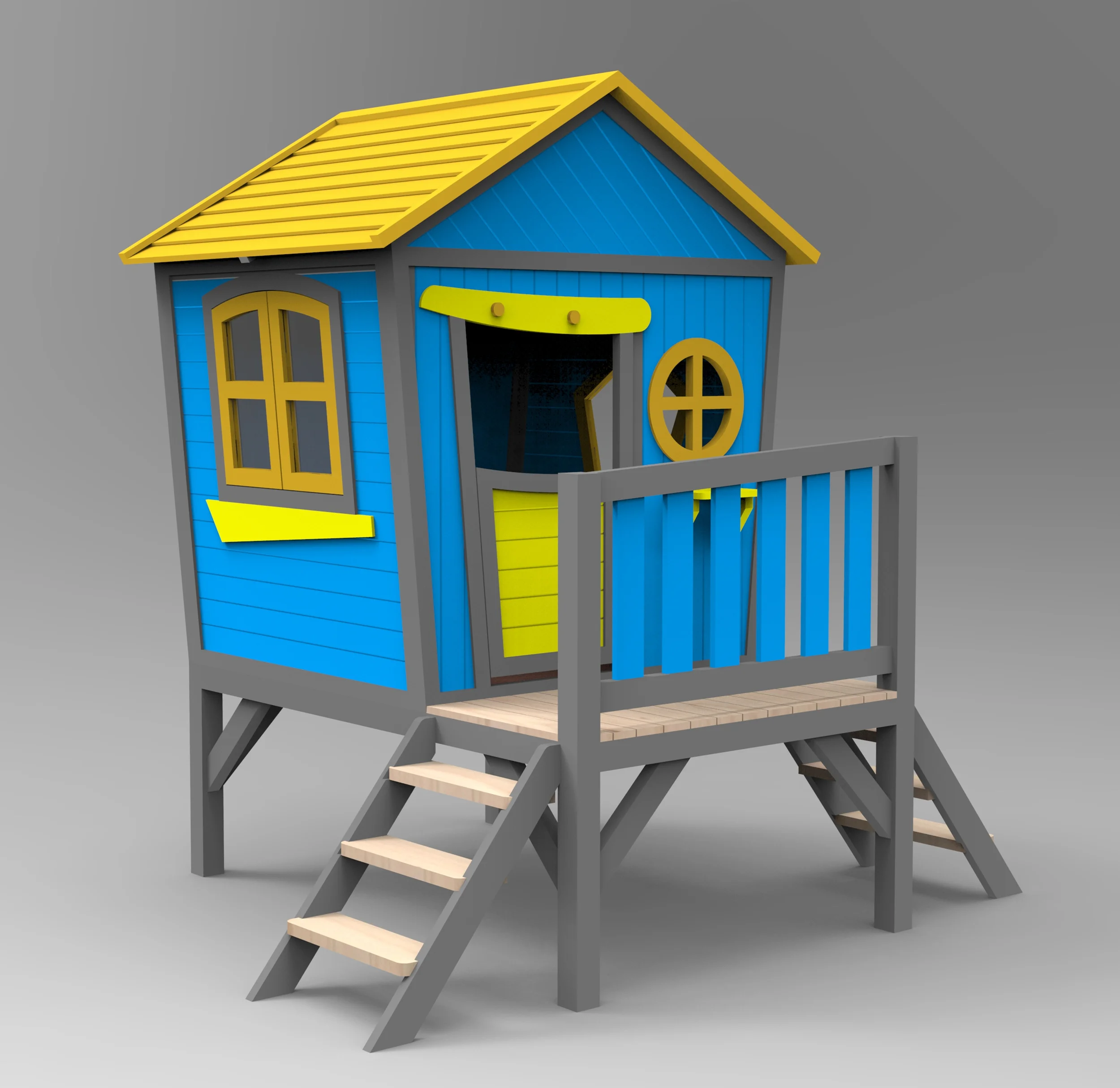 Outdoor Wooden Kids Waterproof Children Playhouse With Ladders Buy
